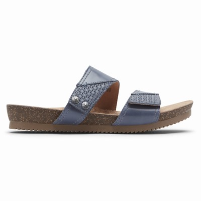Rockport Cobb Hill Trinity Sandalen Damen Blau BAU-569248